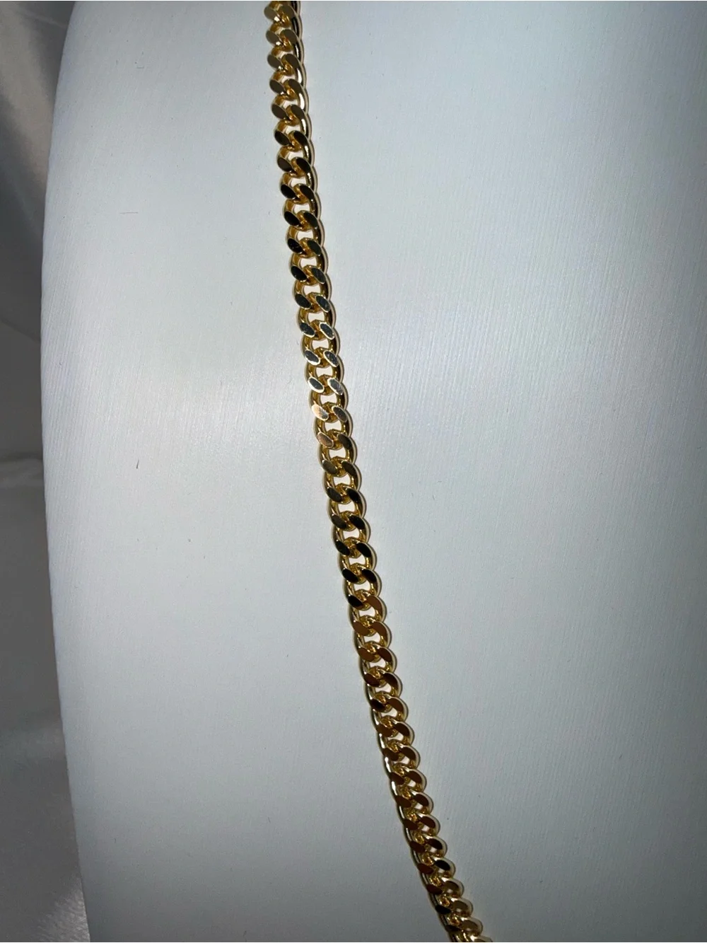 22 Inch 4.4mm 18K Gold Dipped Cuban Link Necklace